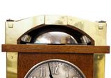 Oak Bracket Clock Brass Top and Bell