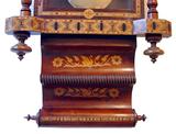 Caledonian Rosewood Pole Clock, Swan Inlay to Double Scroll Base