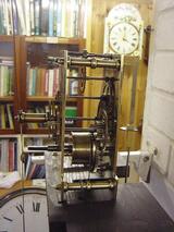 Tavern clock movement, on test after serviceing.