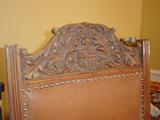 Leather-cloth cleaned on the mahogany chair.