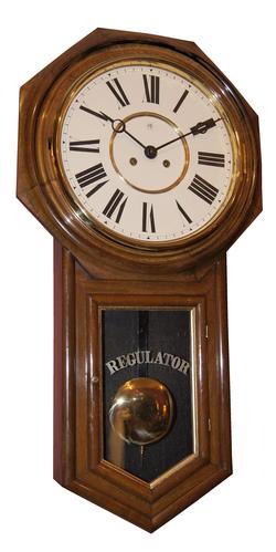 Regulator drop dial clock, Gebruder Meier Villingen (Circa1880)