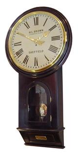 H L Brown Wall Clock Full Size (Circa 1890)