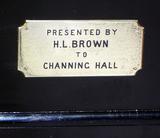 H L Brown Wall Clock Presentation Plaque.