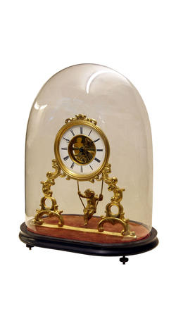 Mantle Clock, Swinging Cherub by Farcot of Paris  (Circa 1880)